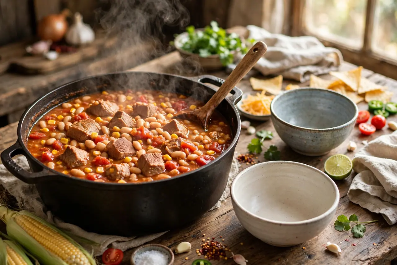 Budget Pork and White Bean Chili