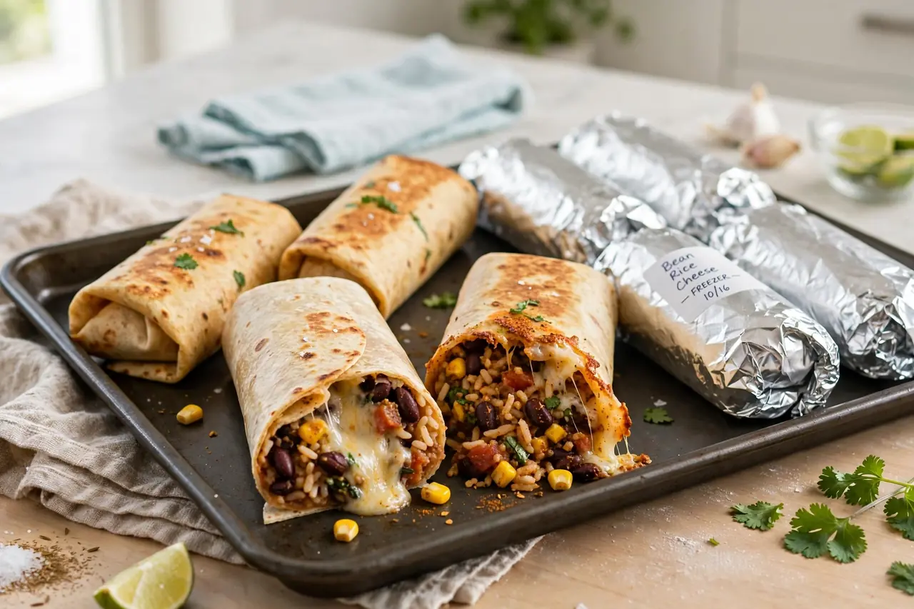 Cheap Freezer Burritos with Beans, Rice and Cheese
